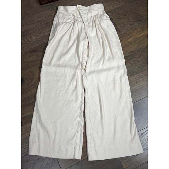 CABI Traipse Linen Blend Trouser Pant Wide Leg Biscotti (Beige) Sz 2 #6266L - Picture 2 of 7